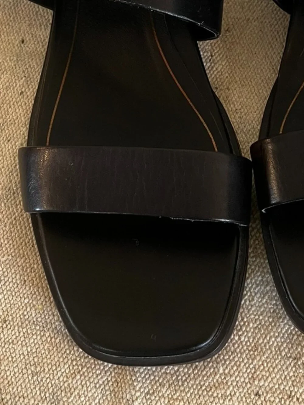 Vionic Black Leather Strappy Ankle Buckle Sandals